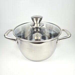 David Burke Restaurateur 3.4 Qt Casserole Pot Stainless Steel Straining Lid